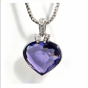 Swarovski Oceanic Purple Heart pendant neckless.